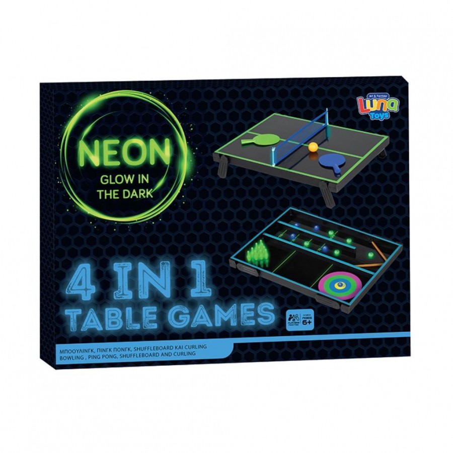 Luna Toys Neon Επιτραπέζια Παιχνίδια 4 σε 1 (000623322) Luna Toys Neon Επιτραπέζια Παιχνίδια 4 σε 1 (000623322)