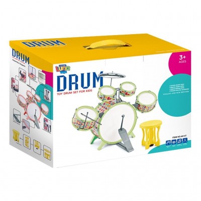Luna Toys  Βρεφικό Ντραμς Πράσινα με Σκαμπό (000623732)