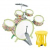 Luna Toys Βρεφικό Ντραμς Πράσινα με Σκαμπό (000623732) Luna Toys Βρεφικό Ντραμς Πράσινα με Σκαμπό (000623732)