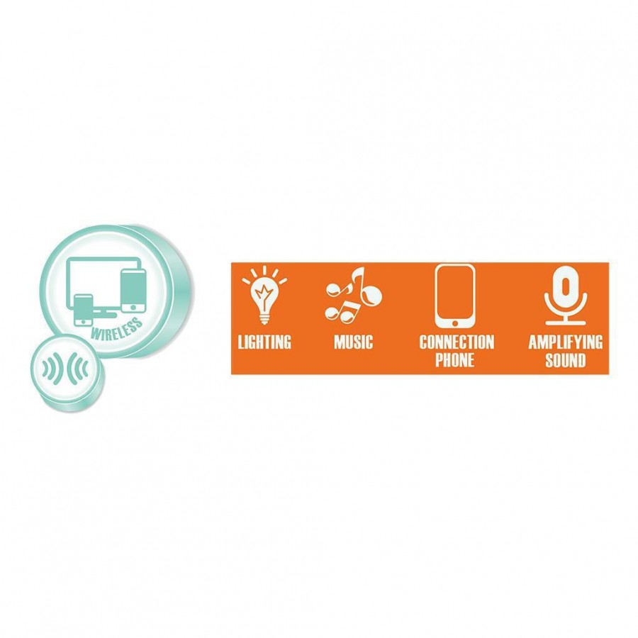 Luna Μικρόφωνο Με Μουσική, Bluetooth & USB Πράσινο (000623742) Luna Μικρόφωνο Με Μουσική, Bluetooth & USB Πράσινο (000623742)