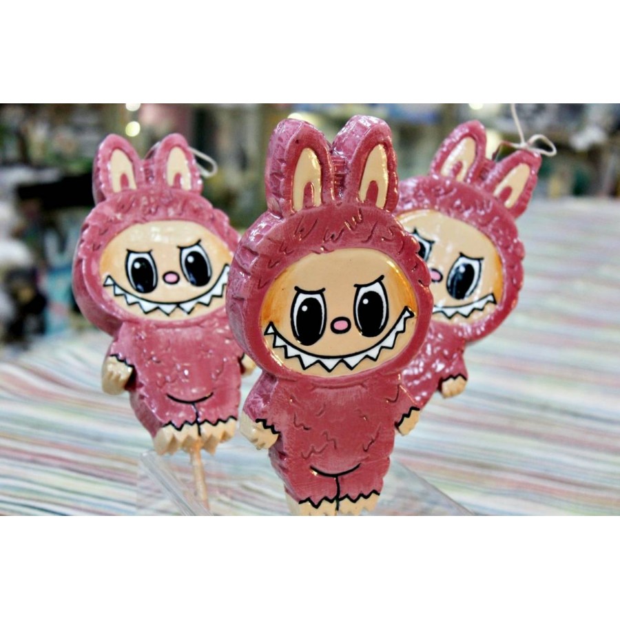 Πασχαλινή λαμπάδα Πλακέτα Γλυκό Τερατάκι Ροζ 20,5 x 10,2cm (001602)