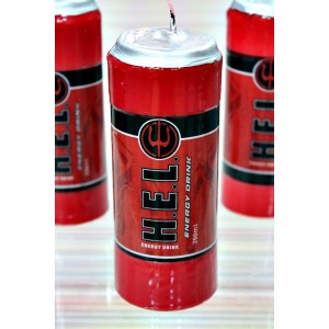 Χειροποίητη Πασχαλινή Λαμπάδα Ενεργειακό Ποτό Κόκκινο 16 x 6,5cm (004125)