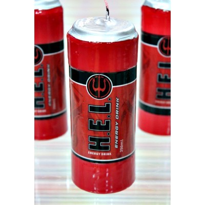 Χειροποίητη Πασχαλινή Λαμπάδα Ενεργειακό Ποτό Κόκκινο 16 x 6,5cm (004125)