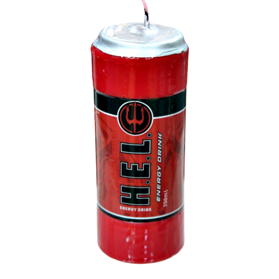Χειροποίητη Πασχαλινή Λαμπάδα Ενεργειακό Ποτό Κόκκινο 16 x 6,5cm (004125)