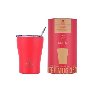Estia θερμός Coffee Mugs 350ml Scarlet Red (01-16845) Estia θερμός Coffee Mugs 350ml Scarlet Red (01-16845)
