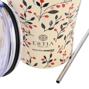 Estia θερμός Coffee Mug 350ml Bloom Beige (01-31701) Estia θερμός Coffee Mug 350ml Bloom Beige (01-31701)