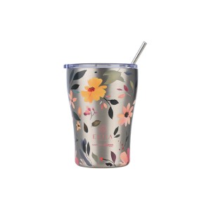 Estia θερμός Coffee Mugs 350ml Silver Botanic (01-31787) Estia θερμός Coffee Mugs 350ml Silver Botanic (01-31787)