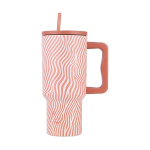 Estia θερμός Straw Tumbler XL Save The Aegean 900ml Soft Ripple (01-32043)  Estia θερμός Straw Tumbler XL Save The Aegean 900ml Soft Ripple (01-32043)