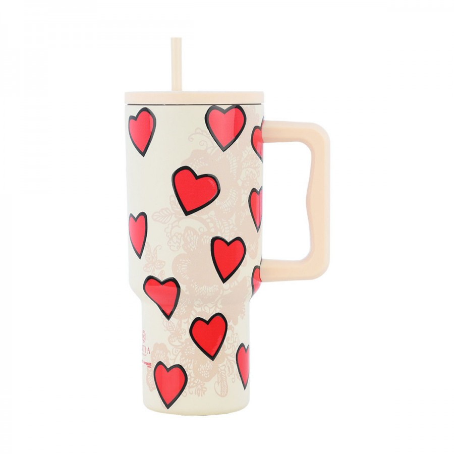  Estia θερμός Straw Tumbler XL Save The Aegean 900ml Tender Lace (01-32074)