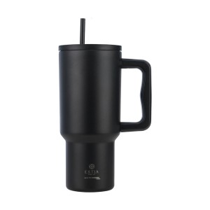 Estia θερμός Straw Tumbler XL Save The Aegean 900ml Midnight Black (01-32111)  Estia θερμός Straw Tumbler XL Save The Aegean 900ml Midnight Black (01-32111)