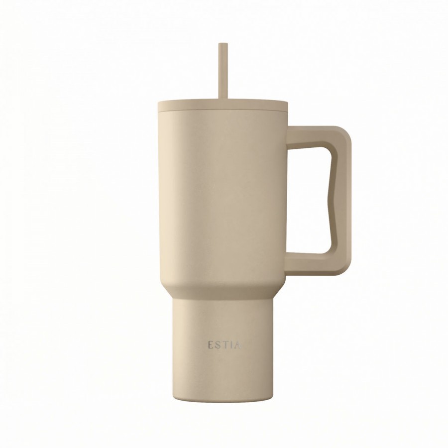 Estia θερμός Straw Tumbler XL Save The Aegean 900ml Dune (01-41489)