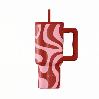  Estia θερμός Straw Tumbler XL Save The Aegean 900ml Coral Waves (01-41588)