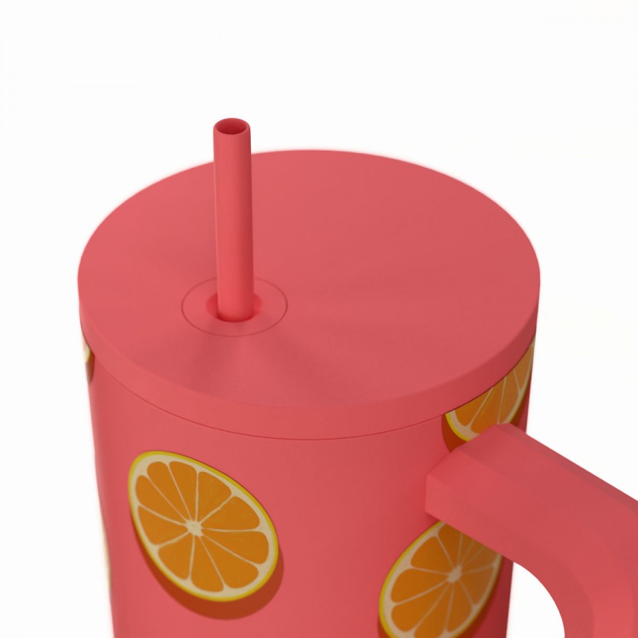 Estia θερμός Straw Tumbler XL Save The Aegean 900ml Orange Pop (01-41595) Estia θερμός Straw Tumbler XL Save The Aegean 900ml Orange Pop (01-41595)
