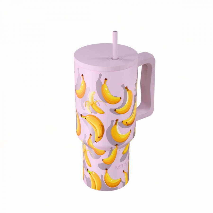  Estia θερμός Straw Tumbler XL Save The Aegean 900ml Banana Mood (01-41601)