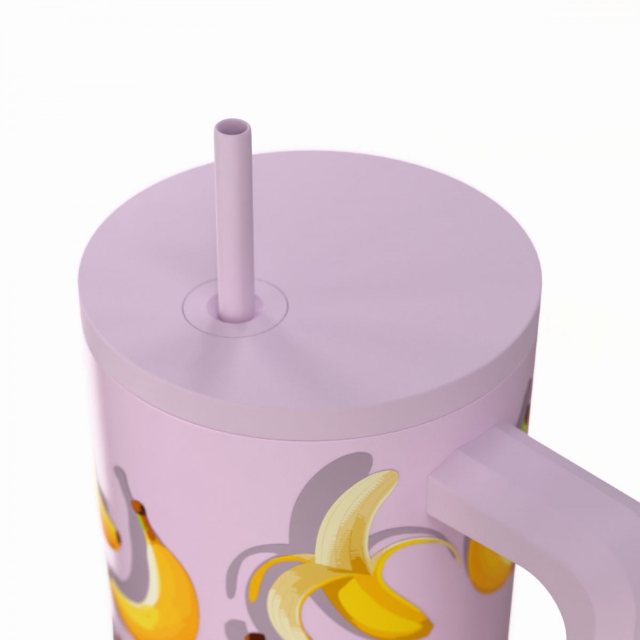   Estia θερμός Straw Tumbler XL Save The Aegean 900ml Banana Mood (01-41601)