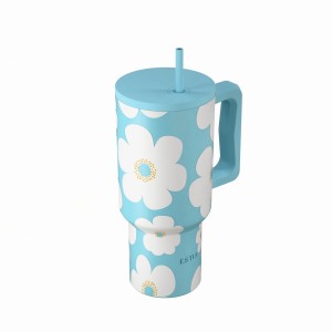 Estia θερμός Straw Tumbler XL Save The Aegean 900ml Blue Daisy (01-41618) Estia θερμός Straw Tumbler XL Save The Aegean 900ml Blue Daisy (01-41618)