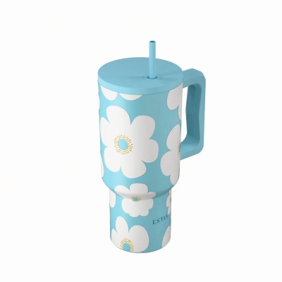 Estia θερμός Straw Tumbler XL Save The Aegean 900ml Blue Daisy (01-41618) Estia θερμός Straw Tumbler XL Save The Aegean 900ml Blue Daisy (01-41618)