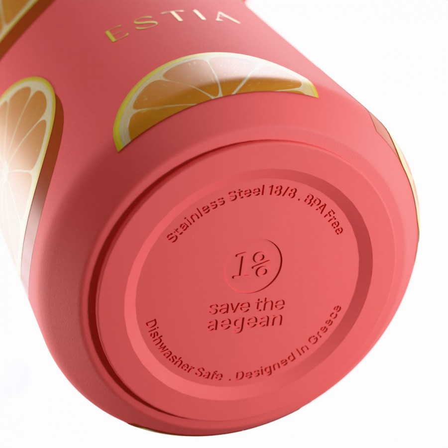 Estia θερμός Pulse Save The Aegean 500ml Orange Pop (01-42622) Estia θερμός Pulse Save The Aegean 500ml Orange Pop (01-42622)