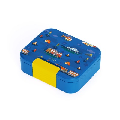 Estia Home Art  Παιδικό Δοχείο φαγητού 950ml με 3 ανοξείδωτες αποσπώμενες θήκες City Heroes (01-44299)