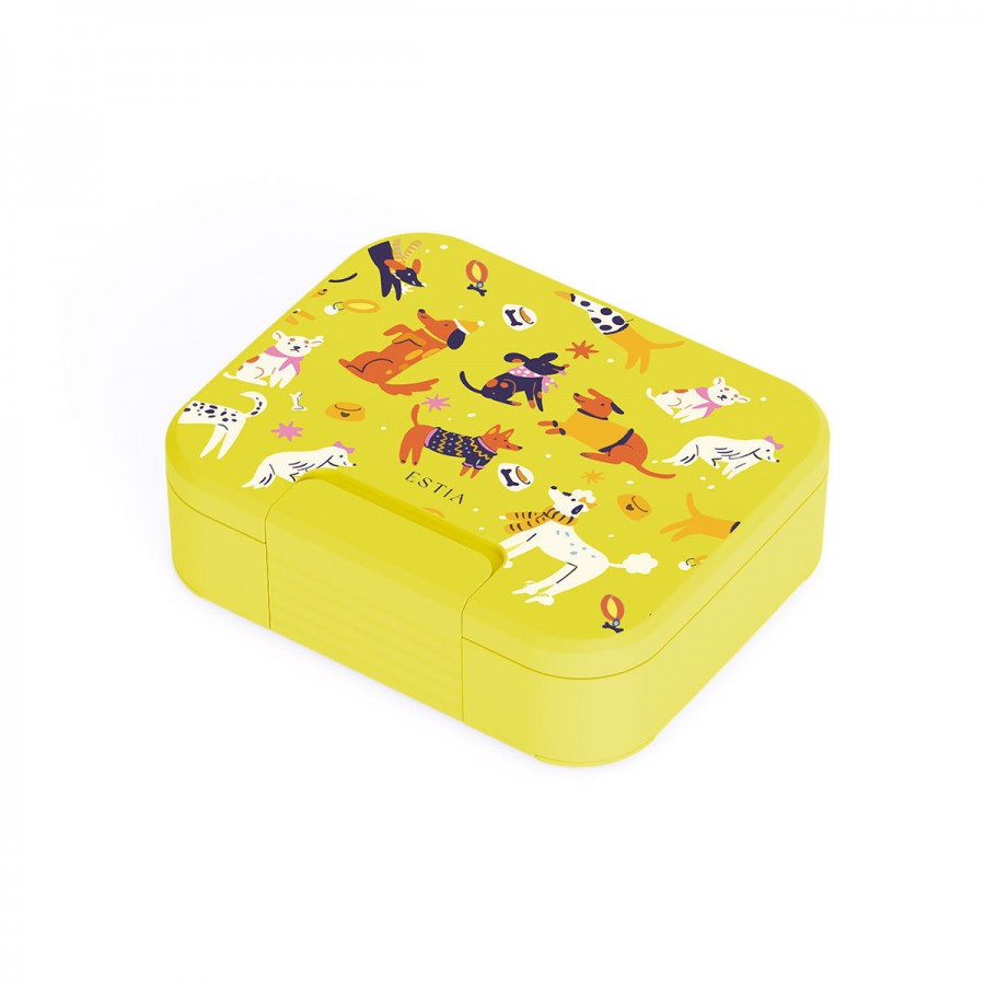 Estia Home Art  Παιδικό Δοχείο φαγητού 950ml με 3 ανοξείδωτες αποσπώμενες θήκες Pet Party (01-44336)