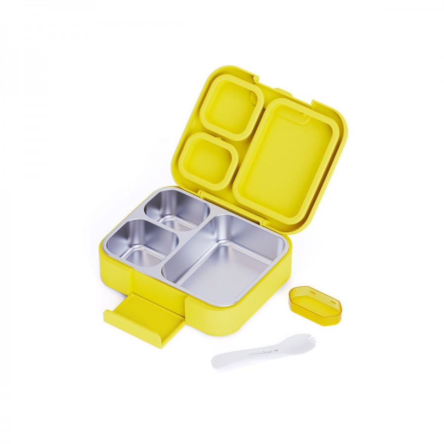 Estia Home Art  Παιδικό Δοχείο φαγητού 950ml με 3 ανοξείδωτες αποσπώμενες θήκες Pet Party (01-44336)
