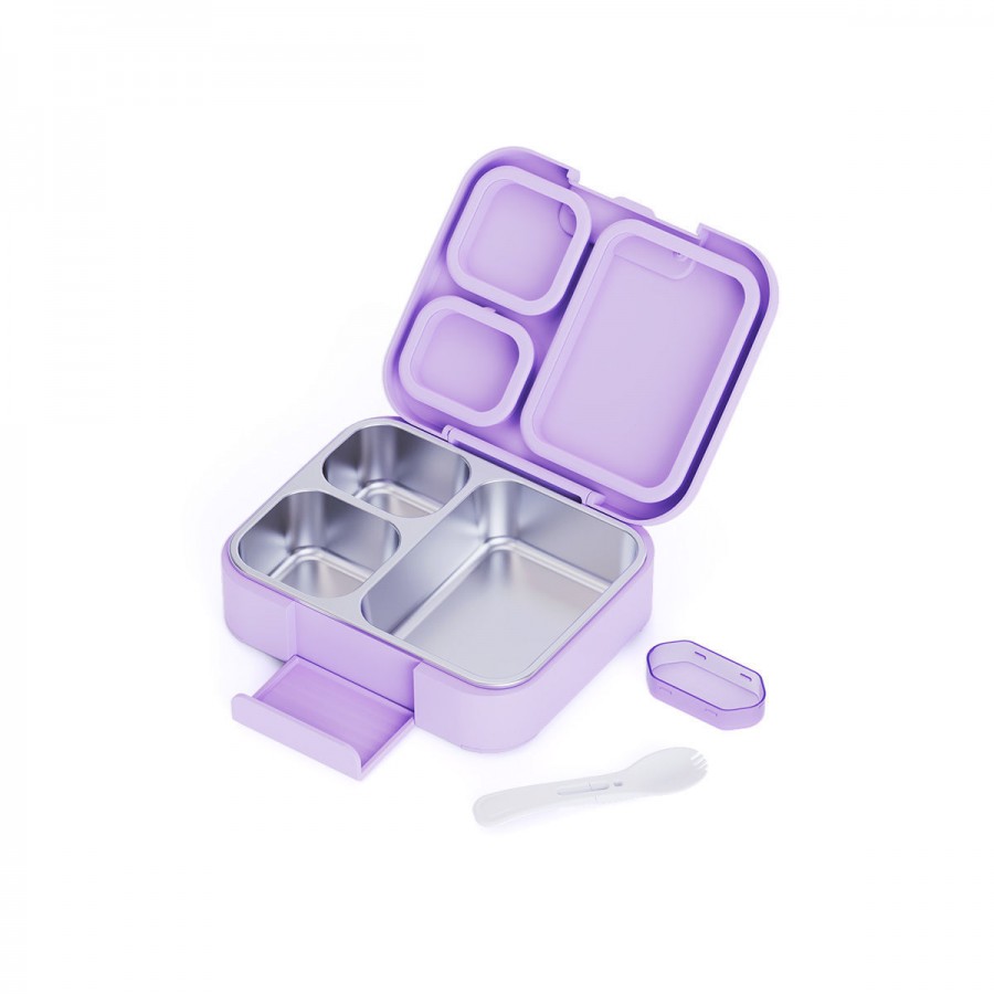 Estia Home Art  Παιδικό Δοχείο φαγητού 950ml με 3 ανοξείδωτες αποσπώμενες θήκες Fairy Tales ( 01-44343)