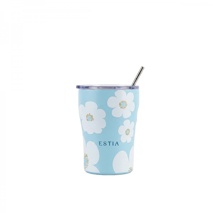 Estia θερμός Coffee Mug 350ml Blue Daisy (01-49034) Estia θερμός Coffee Mug 350ml Blue Daisy (01-49034)
