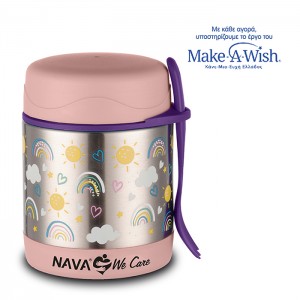 Nava  "We Care" Παιδικό δοχείο φαγητού ισοθερμικό στρογγυλό ροζ 350ml (10-001-010) Nava  "We Care" Παιδικό δοχείο φαγητού ισοθερμικό στρογγυλό ροζ 350ml (10-001-010)