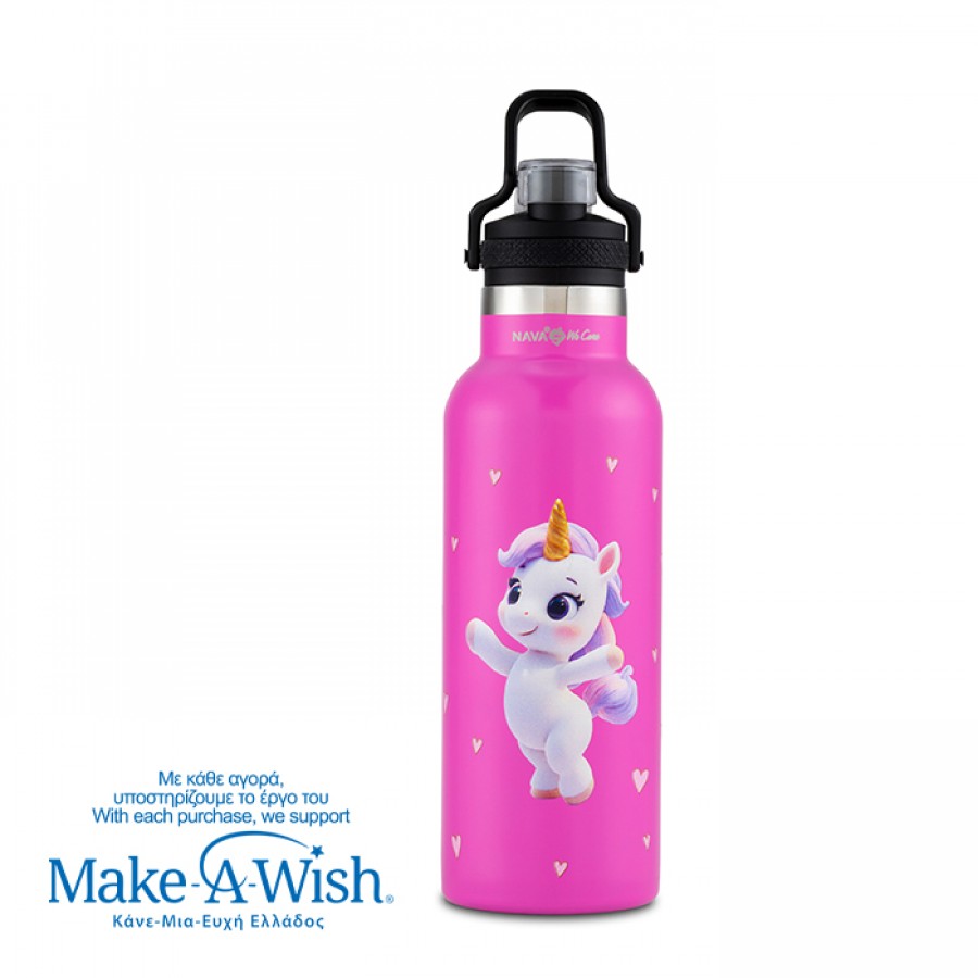 Nava Θερμός μπουκάλι ανοξείδωτο "We Care", Pink Unicorn 500ml (10-016-132) Nava Θερμός μπουκάλι ανοξείδωτο "We Care", Pink Unicorn 500ml (10-016-132)