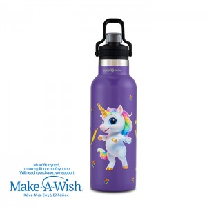 Nava Θερμός μπουκάλι ανοξείδωτο "We Care" Purple Unicorn 500ml (10-016-140) Nava Θερμός μπουκάλι ανοξείδωτο "We Care" Purple Unicorn 500ml (10-016-140)