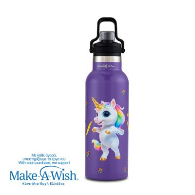 Nava Θερμός μπουκάλι ανοξείδωτο "We Care" Purple Unicorn 500ml (10-016-140) Nava Θερμός μπουκάλι ανοξείδωτο "We Care" Purple Unicorn 500ml (10-016-140)