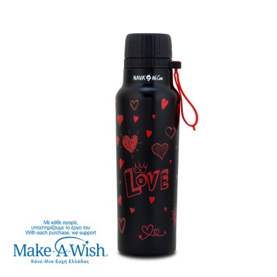 Nava Θερμός μπουκάλι ανοξείδωτο με στόμιο "We Care", Love 500ml (10-110-061)