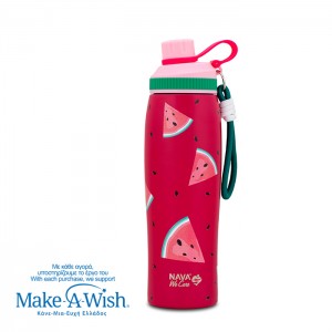 Θερμός μπουκάλι ανοξείδωτο με στόμιο "We Care", Watermelon 650ml (10-110-071)