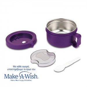 Δοχείο φαγητού ανοξείδωτο στρογγυλό "We Care", μωβ 850ml (10-262-031) Δοχείο φαγητού ανοξείδωτο στρογγυλό "We Care", μωβ 850ml (10-262-031)