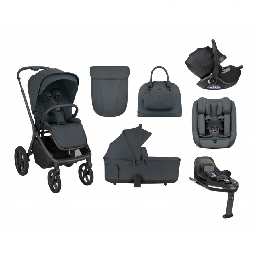 Kikkaboo Goya 5-1 σύστημα μεταφοράς platinum (καρότσι, πορτ μπεμπέ, κάθισμα 40-87, κάθισμα 40-105, βάση isofix) Graphite (10010201715)