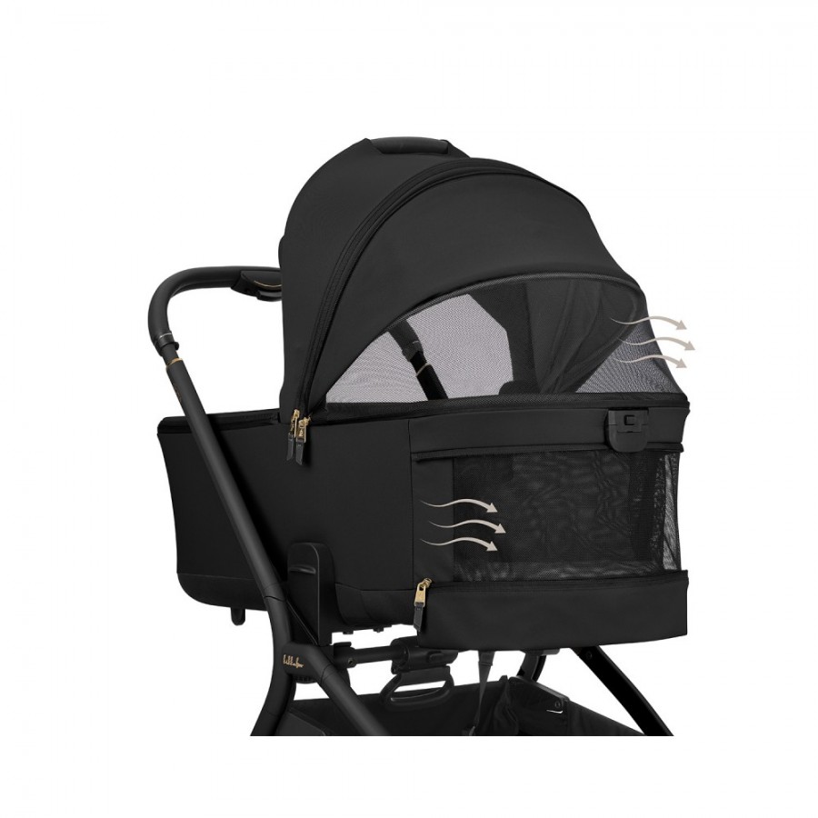 Kikkaboo Goya 5-1 σύστημα μεταφοράς platinum (καρότσι, πορτ μπεμπέ, κάθισμα 40-87, κάθισμα 40-105, βάση isofix) Noir (10010201745)