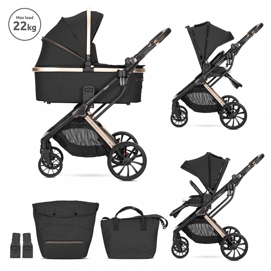 Lorelli Bertoni Σύστημα Mετακίνησης 3 σε 1 Glory Black (10021822501) Lorelli Bertoni Σύστημα Mετακίνησης 3 σε 1 Glory Black (10021822501)