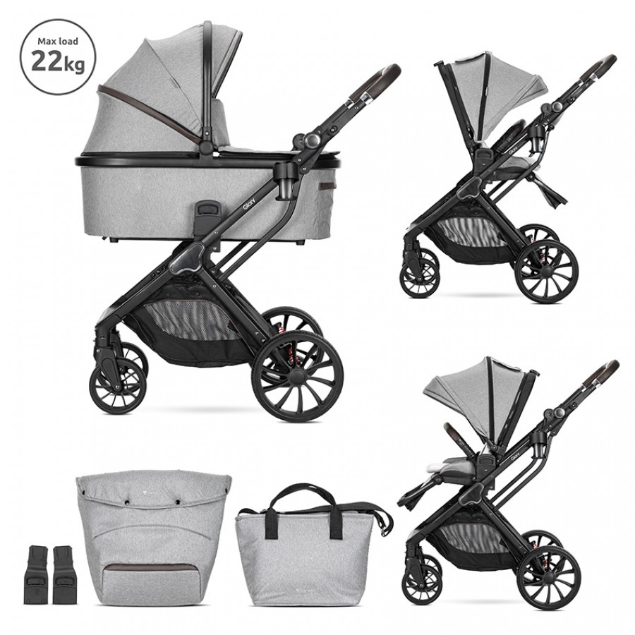 Lorelli Bertoni Σύστημα Mετακίνησης 3 σε 1 Glory Grey (10021822506)