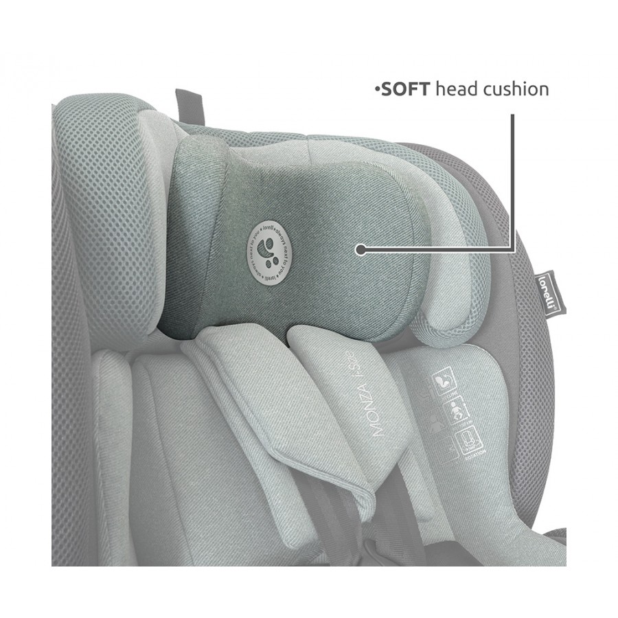 Lorelli Κάθισμα Αυτοκινήτου Monza Isofix Anti Rebound 40-150cm 360° Grey (10072022506)