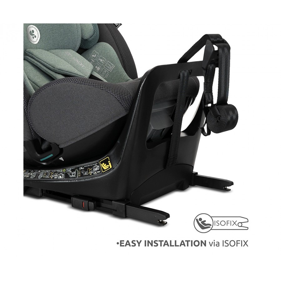 Lorelli Κάθισμα Αυτοκινήτου Monza Isofix Anti Rebound 40-150cm 360° Grey (10072022506)