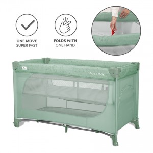 Lorelli Παρκοκρέβατο Moon Hug 2 επιπέδων One Touch Green (10080782605)