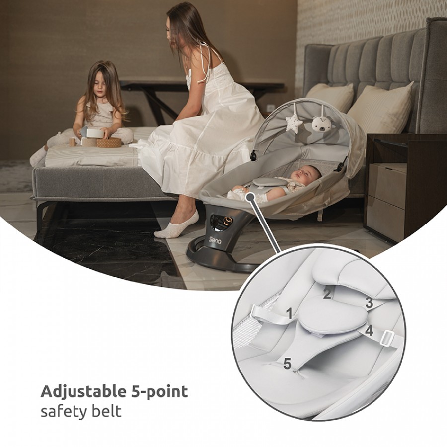 Cangaroo  Ηλεκτρική Ρηλάξ-Κούνια Siena Graphite (10090110002) Cangaroo  Ηλεκτρική Ρηλάξ-Κούνια Siena Graphite (10090110002)