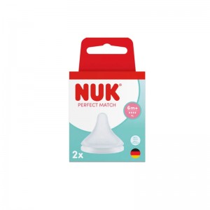 Nuk Θηλές Σιλικόνης 2τεμ. για μπιμπερό Perfect Match από 6m+ XL (10124035)