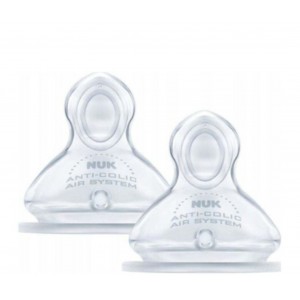 Nuk First Choice Θηλές από Σιλικόνη Μεσαίας Ροής για 3+ μηνών 2τμχ (10124044)