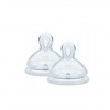 NUK First Choice+ No Colic Θηλές Σιλικόνης Flow Control 6m+ 2τεμ (10124049)
