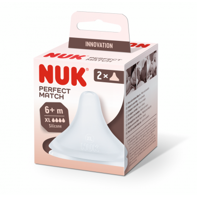 Nuk Θηλές Σιλικόνης 2τεμ. για μπιμπερό Perfect Match από 6m+ XL (10124054)