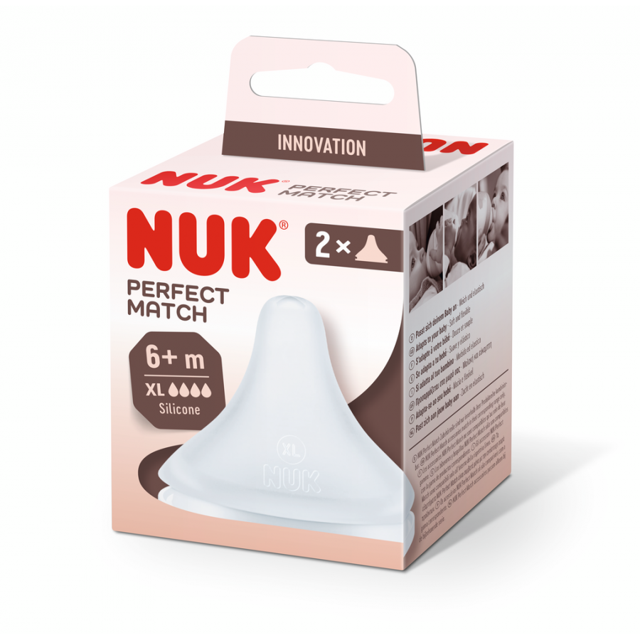 Nuk Θηλές Σιλικόνης 2τεμ. για μπιμπερό Perfect Match από 6m+ XL (10124054)
