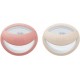Nuk Πιπίλες Σιλικόνης Mommy Feel για 0-6 μηνών με Θήκη Beige & Red 2τμχ (10175339)
