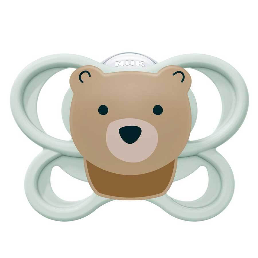 NUK Perfect Match AIR Πιπίλα Σιλικόνης 0-6m, Mint Bear (10175346)