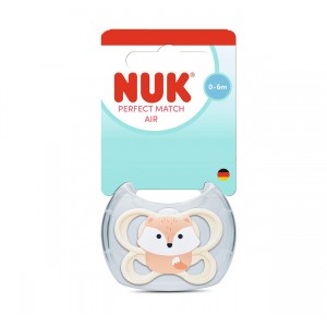 NUK Perfect Match Air Πιπίλα Σιλικόνης 0-6m Beige Fox (10175347)